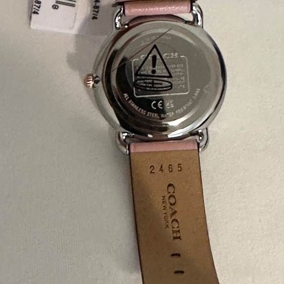 Coach Pink Leather Strap Watch - Picture 9 of 10
